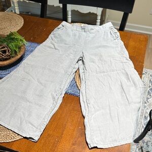 Light Gray Wide-Leg Pants